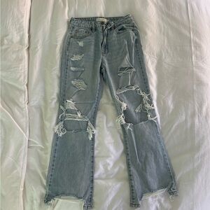 Hidden Los Angeles Straight Ripped Jeans